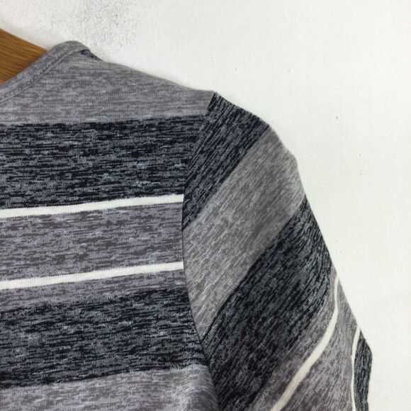 Christopher & Banks Womens V-Neck T-Shirt Short Sleeves Striped Gray Size PS - Picture 16 of 16